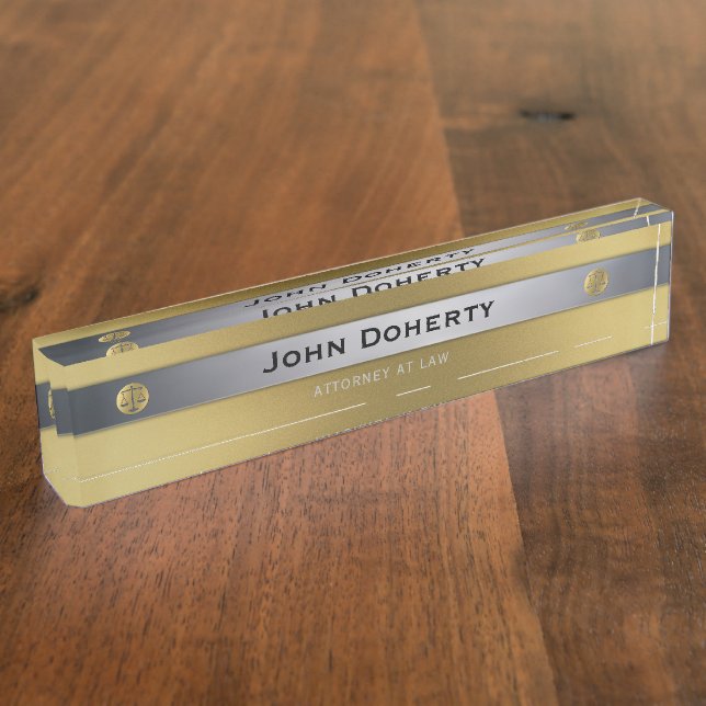 ATTORNEY AT LAW | Lawyer Nameplate (Side)