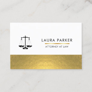 Attorney At Law Legal Black Scale Gold Business Ca Card