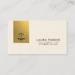 Attorney At Law Legal Black Scale Gold Classic Business Card