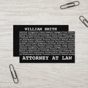 Attorney At Law Legal Terminology Business Card