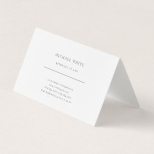 Attorney at Law Linen Minimalist Classical Pro Business Card