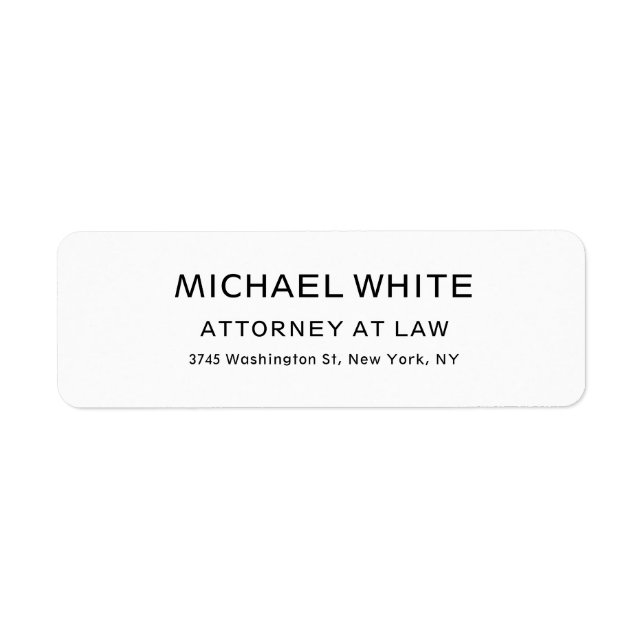 Attorney at Law Linen Minimalist Professional  (Front)
