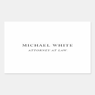 Attorney at Law Minimalist Classical Pro Rectangular Sticker