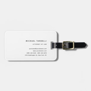 Attorney at Law Minimalist Classical Professional Luggage Tag