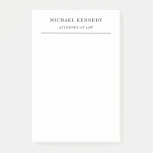 Attorney at Law Minimalist Classical Professional Post-it Notes