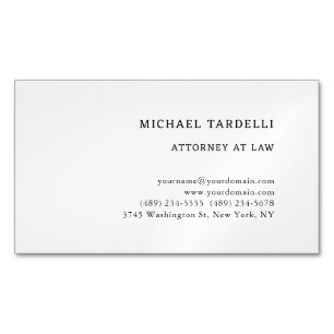 Attorney at Law Minimalist Classical Thick Magnetic Business Card