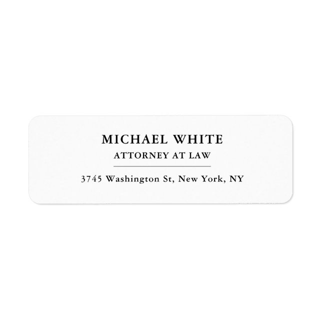 Attorney at Law Minimalist Professional (Front)