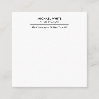 Attorney at Law Minimalist Professional Enclosure Card