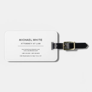 Attorney at Law Minimalist Professional Luggage Tag