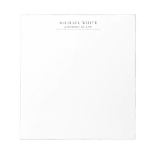 Attorney at Law Minimalist Professional Notepad