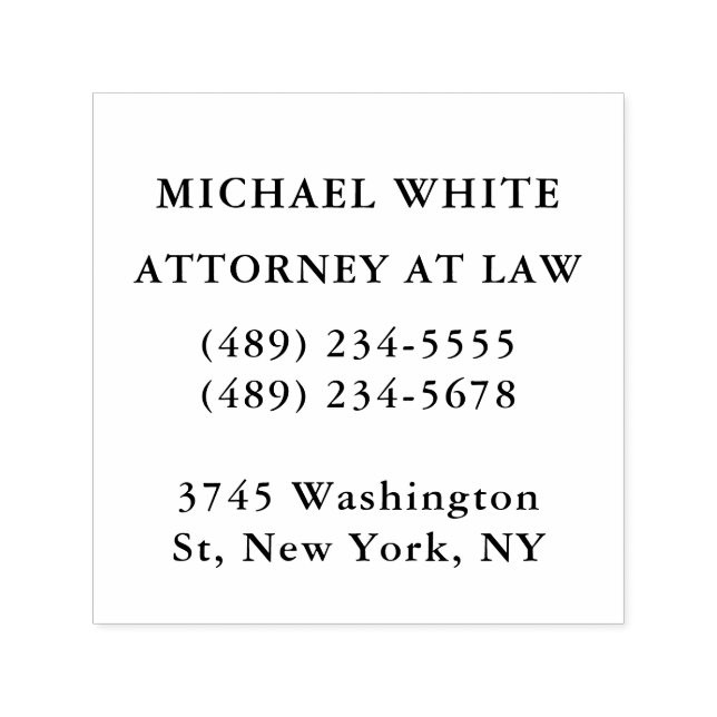 Attorney at Law Minimalist Professional Self-inking Stamp (Design)