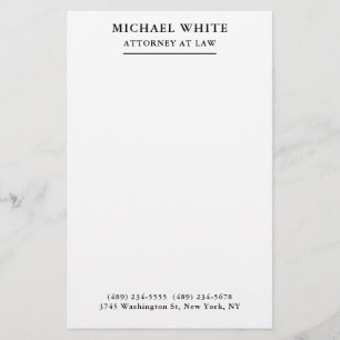 Attorney at Law Minimalist Professional Stationery