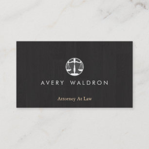 Attorney At Law Modern Black Business Card