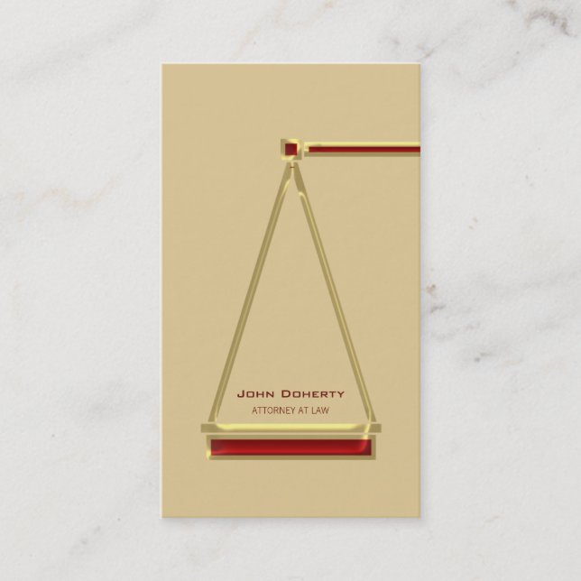 ATTORNEY AT LAW | Modern Business Card (Front)