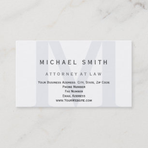 Attorney at Law Modern Minimalist Plain Business Card