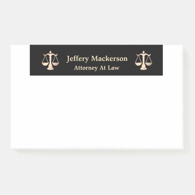 Attorney At Law Modern Professional Post-it Notes (Front)