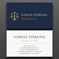 Attorney at Law Navy Blue Gold