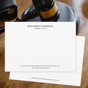 Attorney at Law Note Card Formal Professional