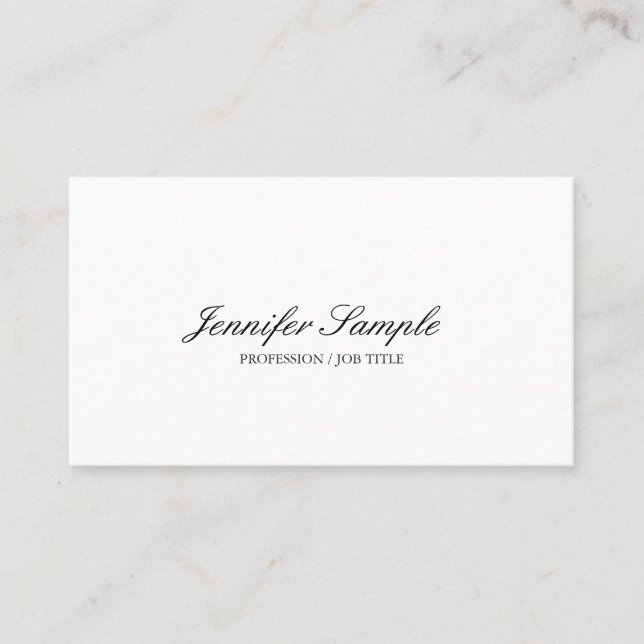 Attorney At Law Office Modern Stylish Sleek Plain Business Card (Front)