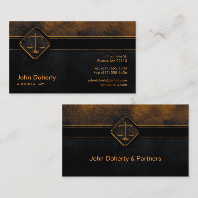ATTORNEY AT LAW | Perfect Dark Business Card (Front/Back)