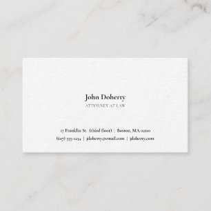 Attorney at Law   Plain Business Card