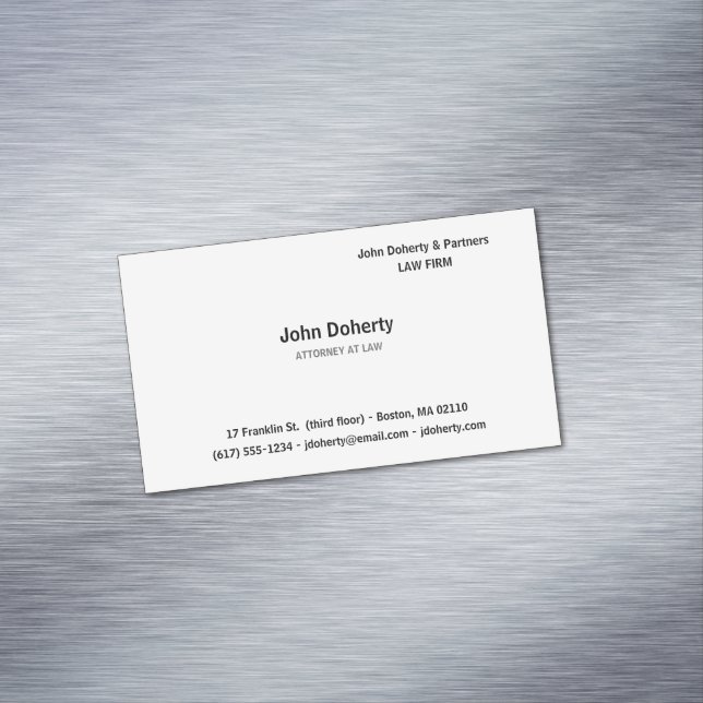 Attorney at Law | Plain Magnetic Business Card (In Situ)