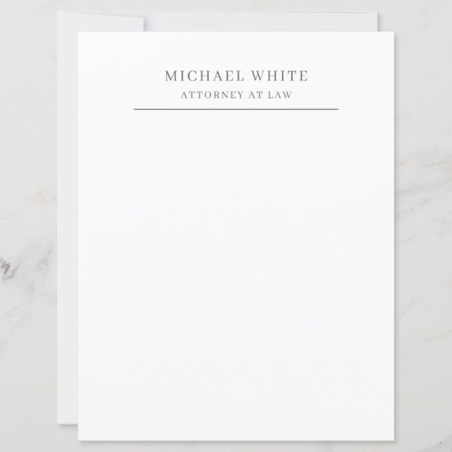 Attorney at Law Plain Minimalist Classical Pro (Front)