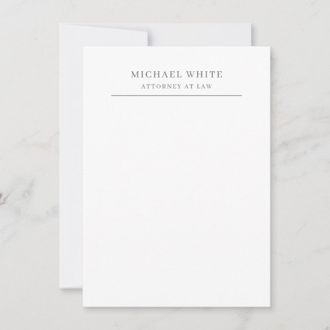 Attorney at Law Plain Minimalist Classical Pro Card (Front)