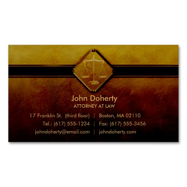ATTORNEY AT LAW - Professional Business Card (Front)