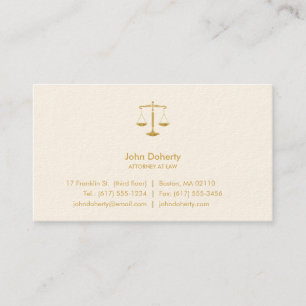 ATTORNEY AT LAW Professional Elegant Business Card