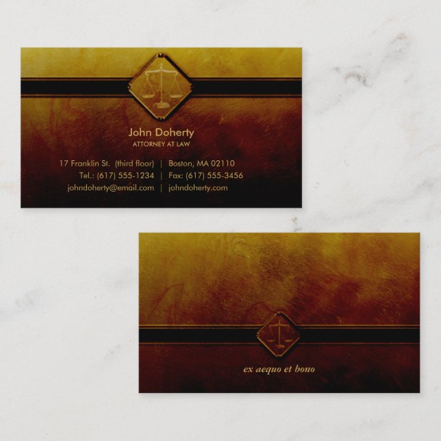 ATTORNEY AT LAW | Professional Elegant Business Card (Front/Back)
