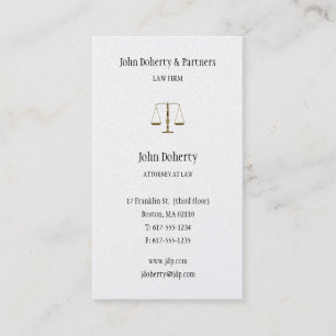 Attorney at Law - Professional Gold Business Card