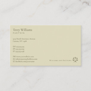 Attorney at Law   Professional Lawyer Business Card