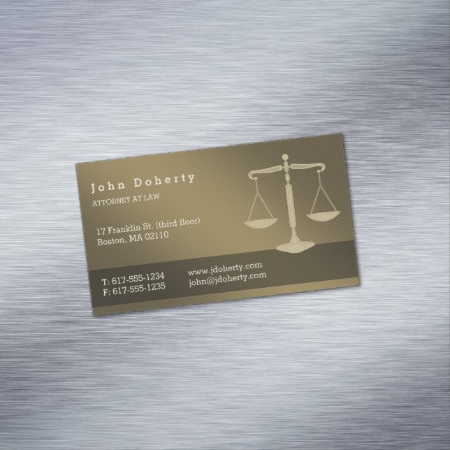 Attorney at Law | Professional Lawyer Magnetic Business Card (In Situ)