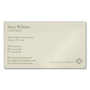 Attorney at Law   Professional Lawyer Magnetic Business Card
