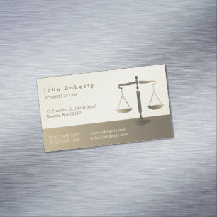 Attorney at Law   Professional Lawyer Magnetic Business Card