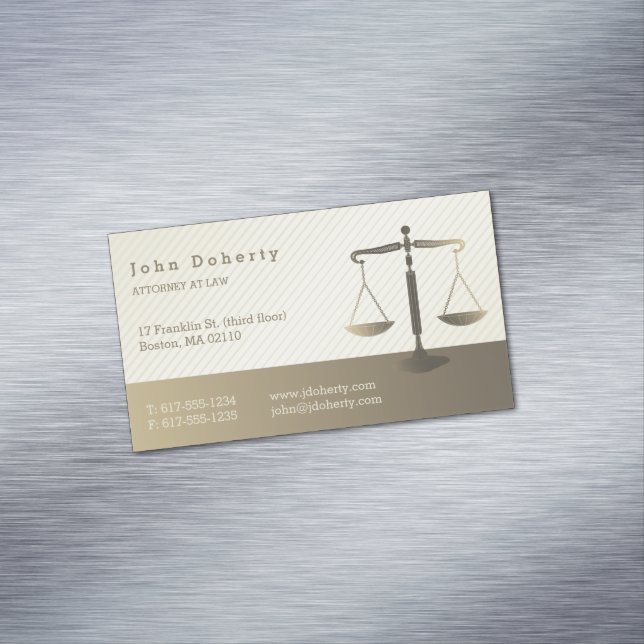 Attorney at Law | Professional Lawyer Magnetic Business Card (In Situ)