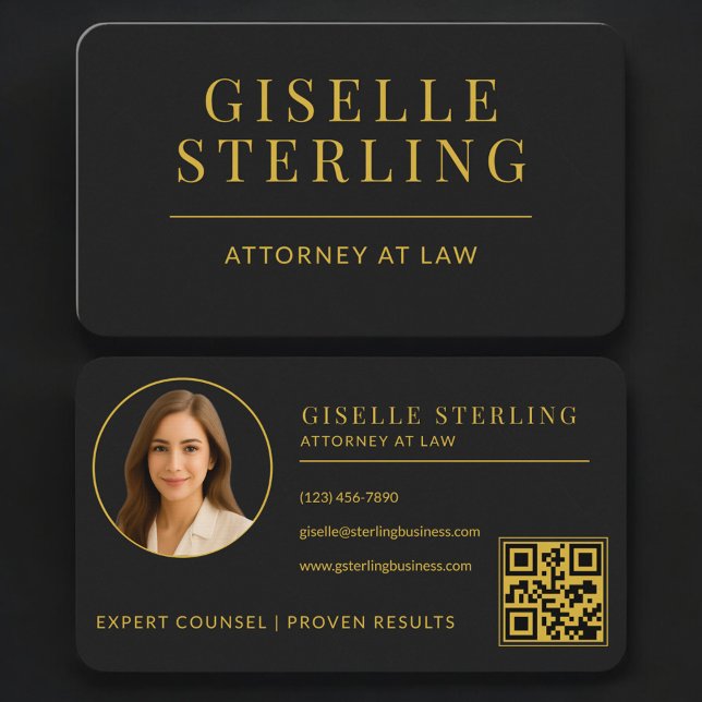 Attorney at Law QR Code Professional Business Card (Creator Uploaded)