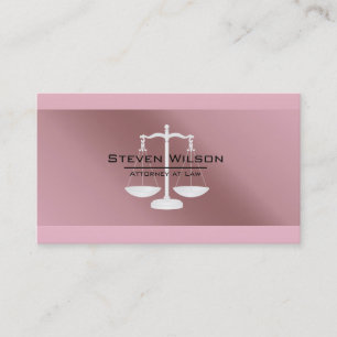 Attorney At Law Rose Gold Metal Foil Legal Scale Business Card