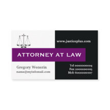 Attorney at law scale of justice purple, black