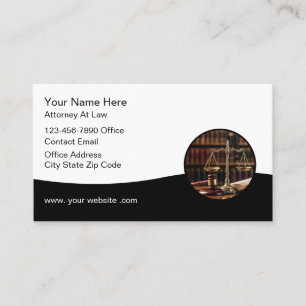 Attorney At Law Scale Of Justice Theme Business Card