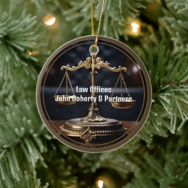 Attorney At Law | Scales of Justice Ceramic Tree Decoration (Tree)