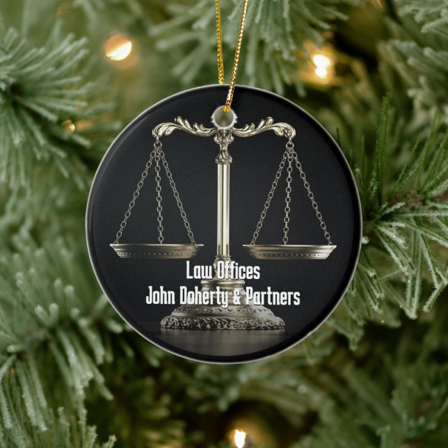 Attorney At Law | Scales of Justice Ceramic Tree Decoration (Tree)