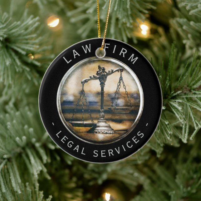 Attorney At Law | Scales of Justice Ceramic Tree Decoration (Tree)