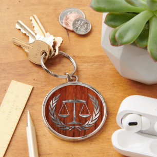 Attorney at Law Scales of Justice  Key Ring