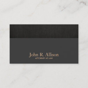 Attorney at Law Simple Classic Black Business Card