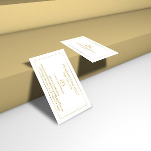 Attorney At Law-Simple Gold Scale & Border 2 Business Card