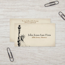 Attorney At Law Statue of Liberty Business Card