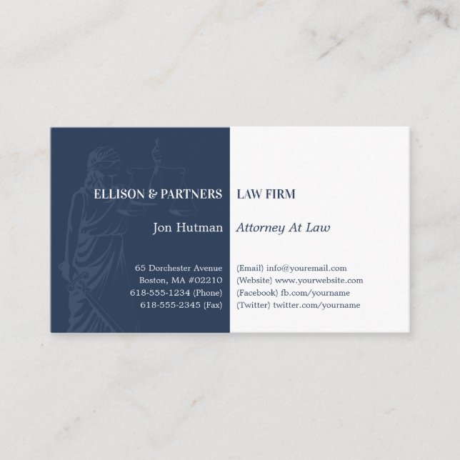 Attorney at Law | Themis Professional Business Card (Front)