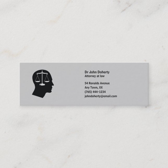 ATTORNEY AT LAW | Think Mini Business Card (Front)